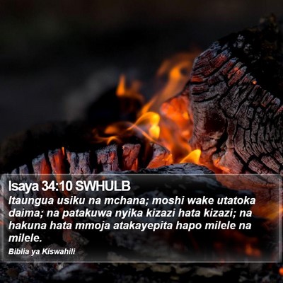 Isaya 34:10 SWHULB Bible Verse Image