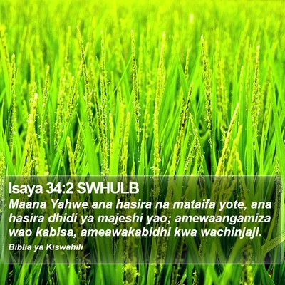 Isaya 34:2 SWHULB Bible Verse Image