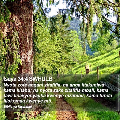 Isaya 34:4 SWHULB Bible Verse Image