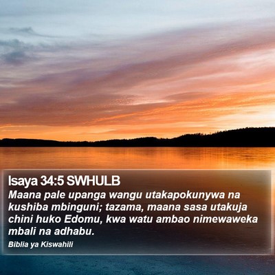 Isaya 34:5 SWHULB Bible Verse Image