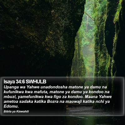 Isaya 34:6 SWHULB Bible Verse Image