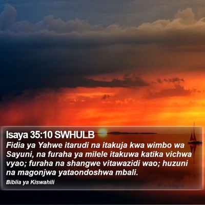 Isaya 35:10 SWHULB Bible Verse Image