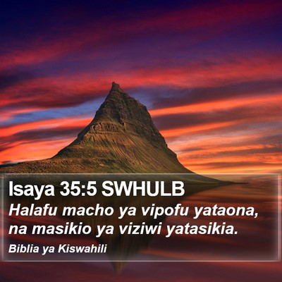 Isaya 35:5 SWHULB Bible Verse Image