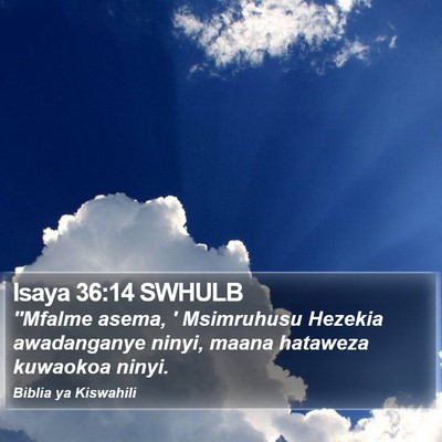 Isaya 36:14 SWHULB Bible Verse Image
