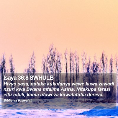 Isaya 36:8 SWHULB Bible Verse Image