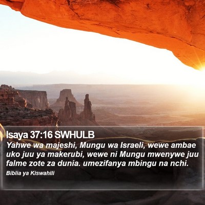 Isaya 37:16 SWHULB Bible Verse Image