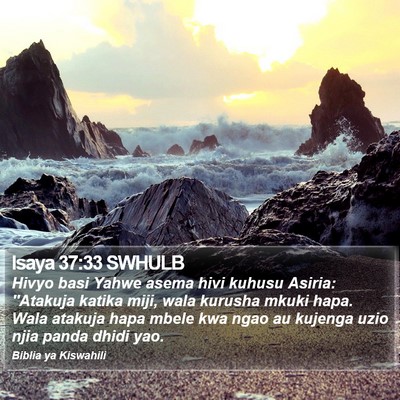 Isaya 37:33 SWHULB Bible Verse Image