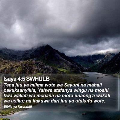 Isaya 4:5 SWHULB Bible Verse Image