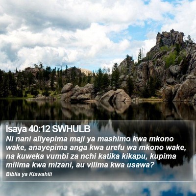 Isaya 40:12 SWHULB Bible Verse Image