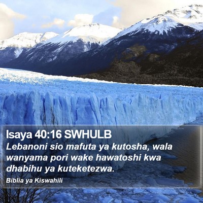 Isaya 40:16 SWHULB Bible Verse Image