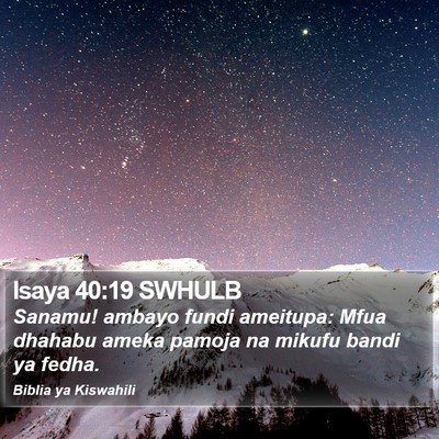 Isaya 40:19 SWHULB Bible Verse Image