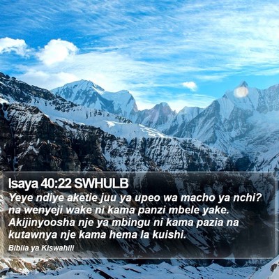 Isaya 40:22 SWHULB Bible Verse Image