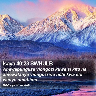 Isaya 40:23 SWHULB Bible Verse Image