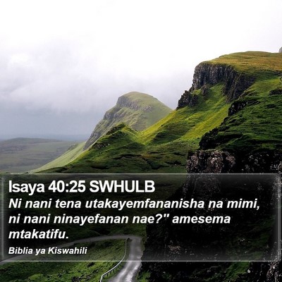 Isaya 40:25 SWHULB Bible Verse Image