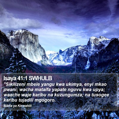 Isaya 41:1 SWHULB Bible Verse Image