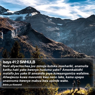 Isaya 41:2 SWHULB Bible Verse Image