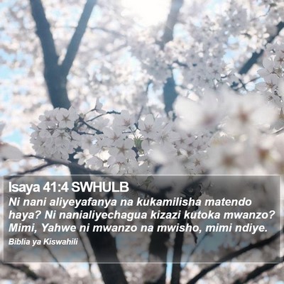 Isaya 41:4 SWHULB Bible Verse Image