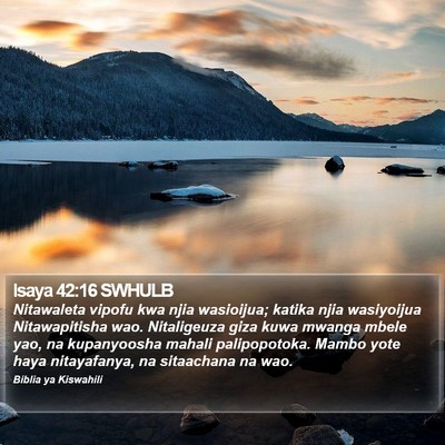 Isaya 42:16 SWHULB Bible Verse Image