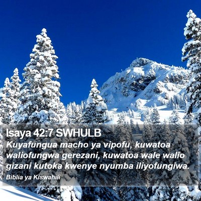 Isaya 42:7 SWHULB Bible Verse Image