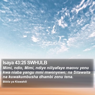Isaya 43:25 SWHULB Bible Verse Image