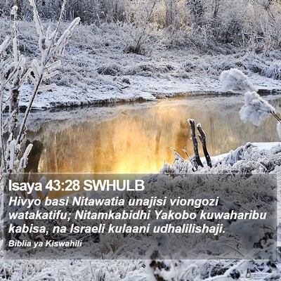 Isaya 43:28 SWHULB Bible Verse Image