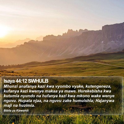 Isaya 44:12 SWHULB Bible Verse Image