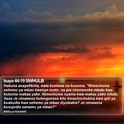 Isaya 44:19 SWHULB Bible Verse Image