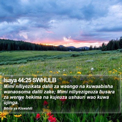 Isaya 44:25 SWHULB Bible Verse Image