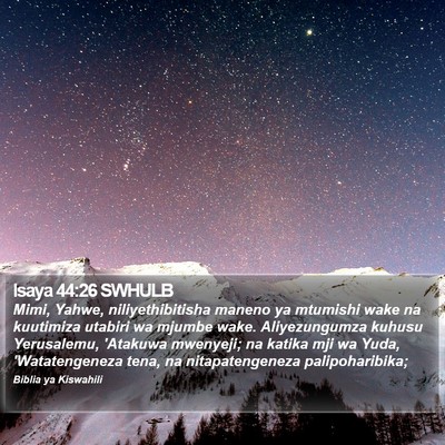 Isaya 44:26 SWHULB Bible Verse Image