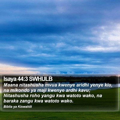 Isaya 44:3 SWHULB Bible Verse Image