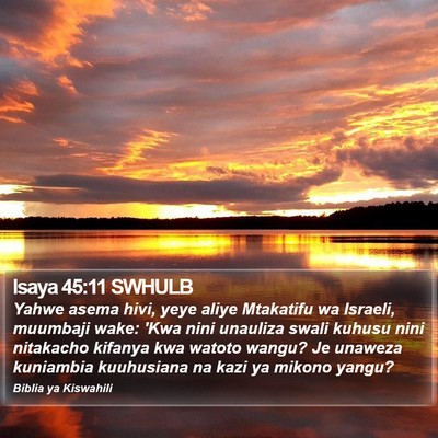 Isaya 45:11 SWHULB Bible Verse Image