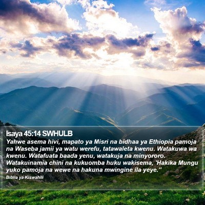 Isaya 45:14 SWHULB Bible Verse Image