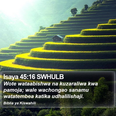 Isaya 45:16 SWHULB Bible Verse Image