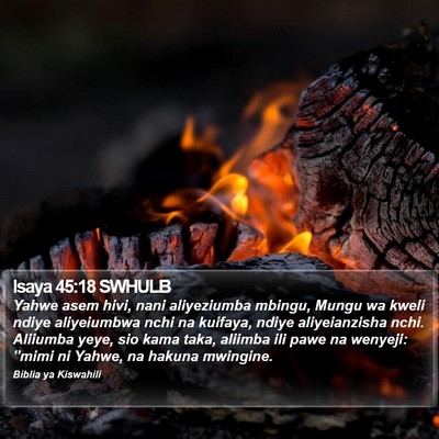 Isaya 45:18 SWHULB Bible Verse Image
