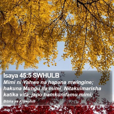 Isaya 45:5 SWHULB Bible Verse Image