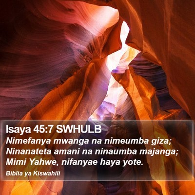 Isaya 45:7 SWHULB Bible Verse Image