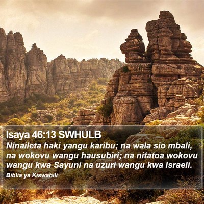 Isaya 46:13 SWHULB Bible Verse Image