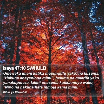 Isaya 47:10 SWHULB Bible Verse Image