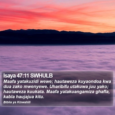 Isaya 47:11 SWHULB Bible Verse Image