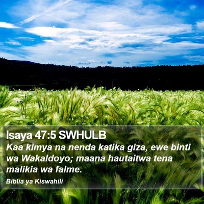 Isaya 47:5 SWHULB Bible Verse Image