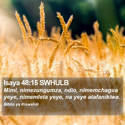 Isaya 48:15 SWHULB Bible Verse Image