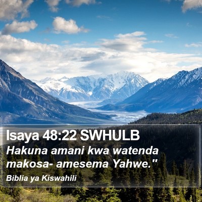 Isaya 48:22 SWHULB Bible Verse Image
