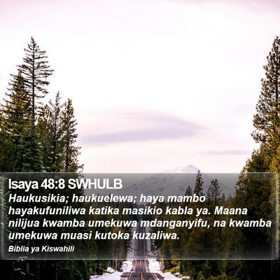 Isaya 48:8 SWHULB Bible Verse Image