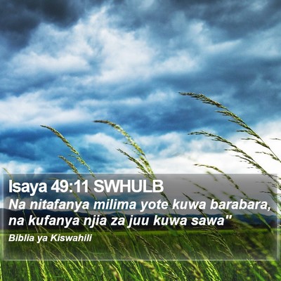 Isaya 49:11 SWHULB Bible Verse Image