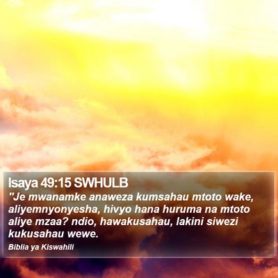 Isaya 49:15 SWHULB Bible Verse Image