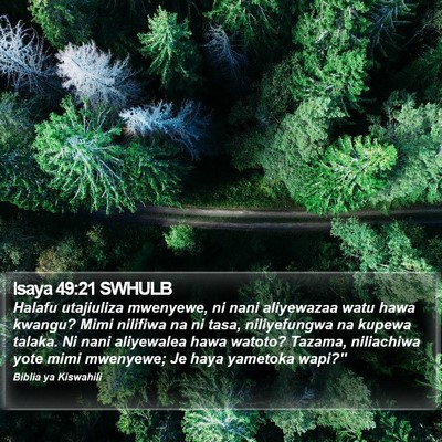 Isaya 49:21 SWHULB Bible Verse Image