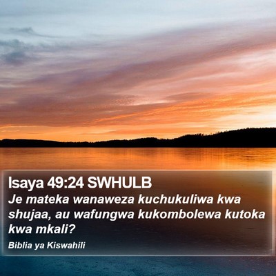 Isaya 49:24 SWHULB Bible Verse Image