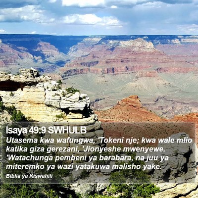 Isaya 49:9 SWHULB Bible Verse Image