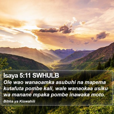 Isaya 5:11 SWHULB Bible Verse Image