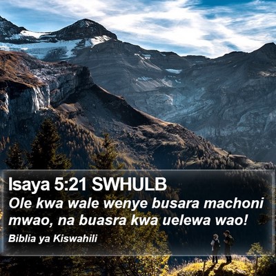 Isaya 5:21 SWHULB Bible Verse Image